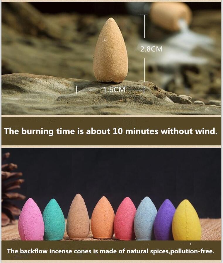 Free 20cones Creative Home Decor Backflow Stick Incense Burner Ceramic Censer Home Decoration Use In Home Teahouse