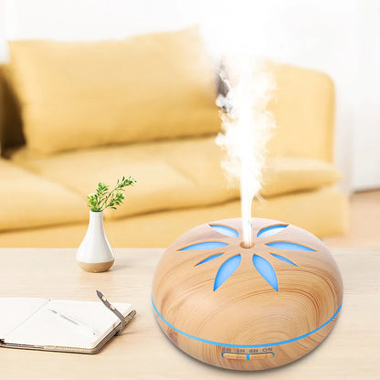 AC 100-240V Large Capacity Ultrasonic Aroma Diffuser Air Humidifier with 7 Colors LED Lights 550ML Essential Oil Diffuser