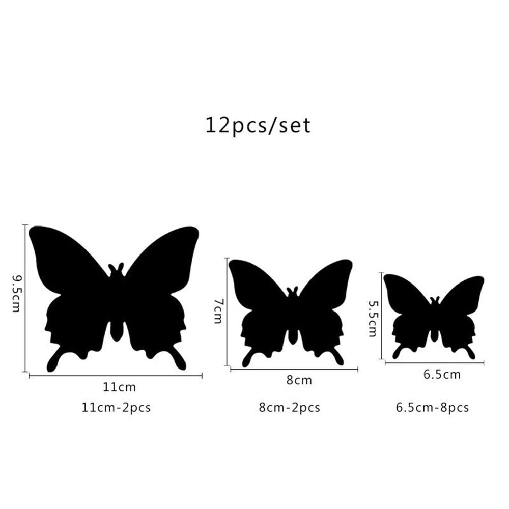 12pcs Mirror Wall Sticker Decal Butterflies 3D Mirror Wall Art Party Wedding Home Decors Butterfly fridge Wall Decal On Sale