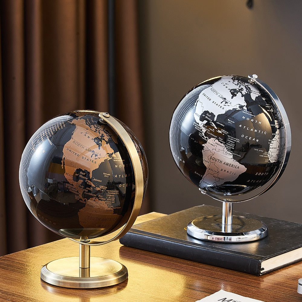 Home Decor Accessories Retro World Globe Modern Learning World Map Globe Kids Study Desk Decor Globe Geography Kids Education